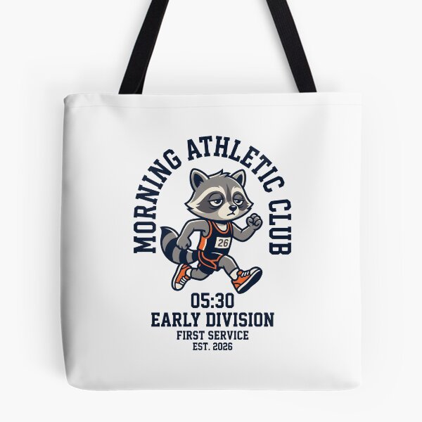 Item preview, Morning Athletic Club Early Runner Tired Raccoon Humor designed and sold by SplashTastic.