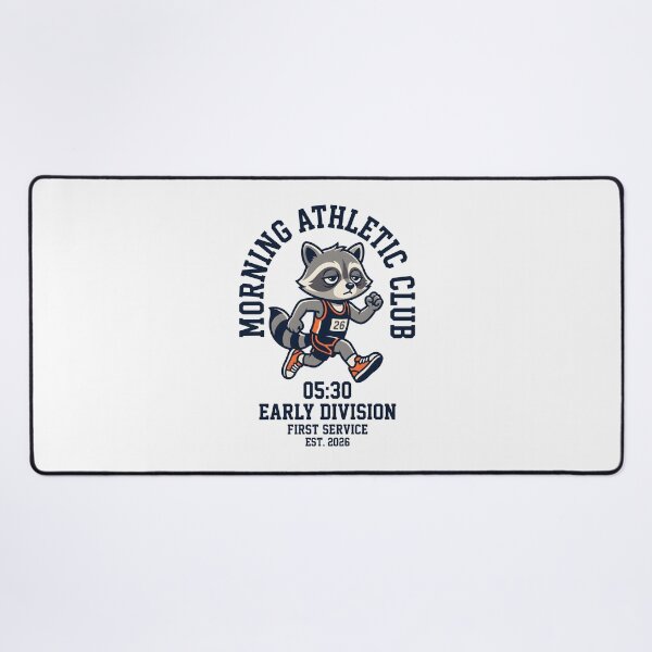 Item preview, Morning Athletic Club Early Runner Tired Raccoon Humor designed and sold by SplashTastic.