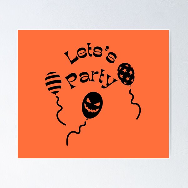Item preview, Let's Party Spooky Balloons Halloween Birthday designed and sold by Custom Crest.