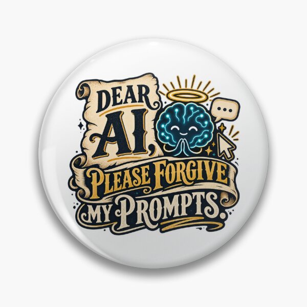 Item preview, Dear AI, Please Forgive My Prompts designed and sold by erkancept.
