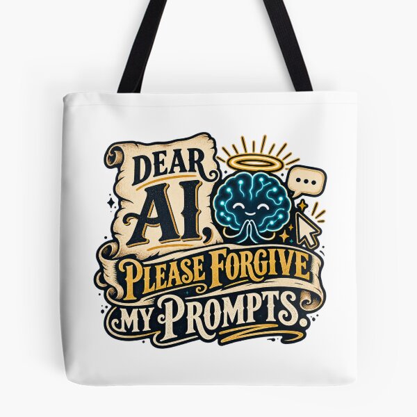 Item preview, Dear AI, Please Forgive My Prompts designed and sold by erkancept.