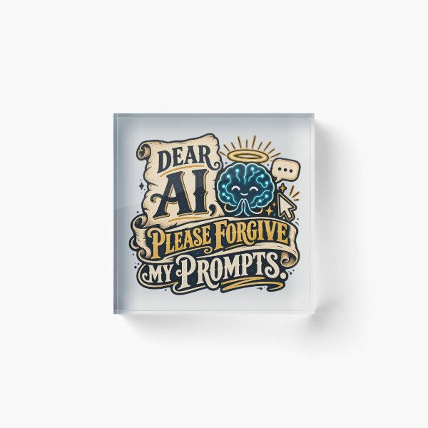 Item preview, Dear AI, Please Forgive My Prompts designed and sold by erkancept.