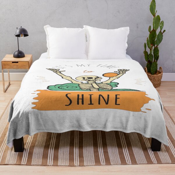 Item preview, It's My Time To Shine Skeleton Halloween Art designed and sold by Custom Crest.