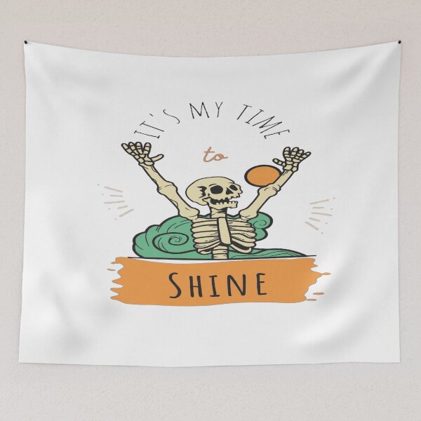 Item preview, It's My Time To Shine Skeleton Halloween Art designed and sold by Custom Crest.