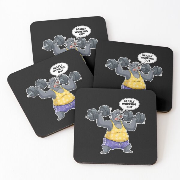 Item preview, Baloo Workout Cartoon  Bearly Working Out Gym  designed and sold by kawaii kid.