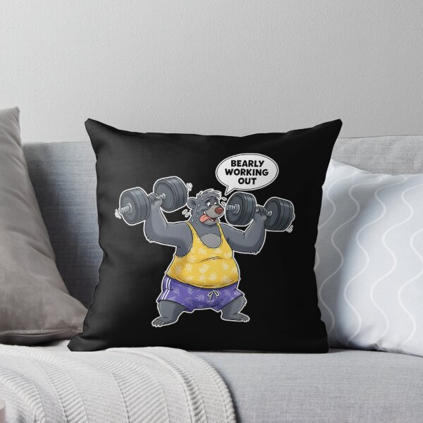 Item preview, Baloo Workout Cartoon  Bearly Working Out Gym  designed and sold by kawaii kid.