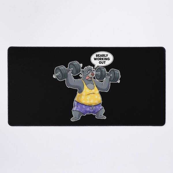Item preview, Baloo Workout Cartoon Bearly Working Out Gym designed and sold by kawaii kid.