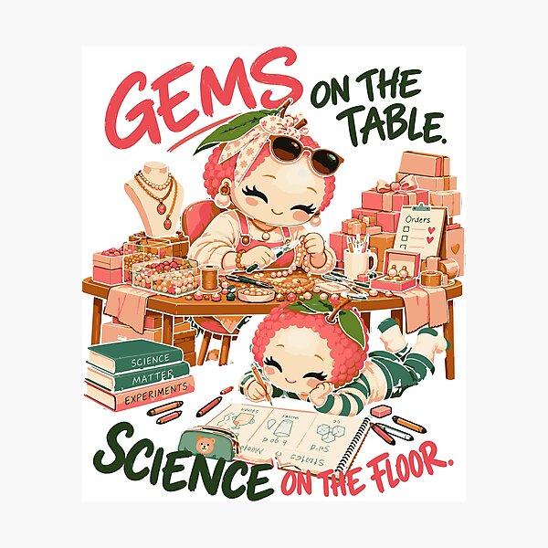 Item preview, Gems on the Table, Science on the Floor – Jewelry Maker Mom designed and sold by dr-Hana.