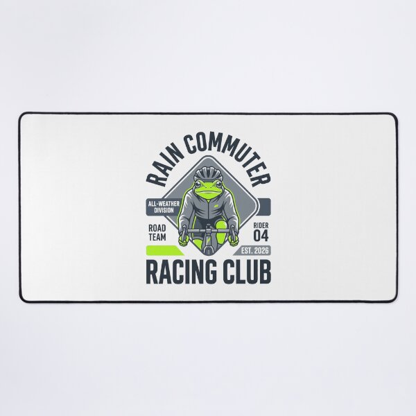 Item preview, Rain Commuter Racing Club Front View Cycling Frog designed and sold by SplashTastic.