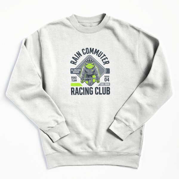 Item preview, Rain Commuter Racing Club Front View Cycling Frog designed and sold by SplashTastic.