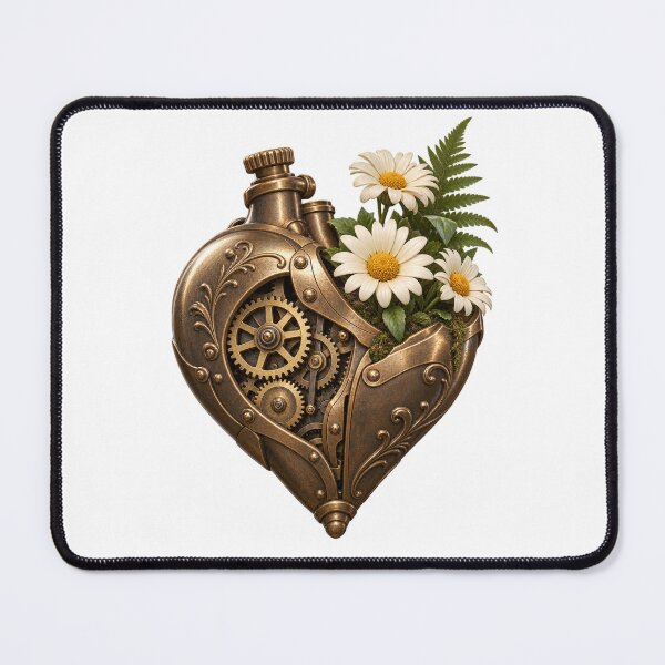 Item preview, Clockwork Heart with Wild Daisies designed and sold by TrendTribeTP.