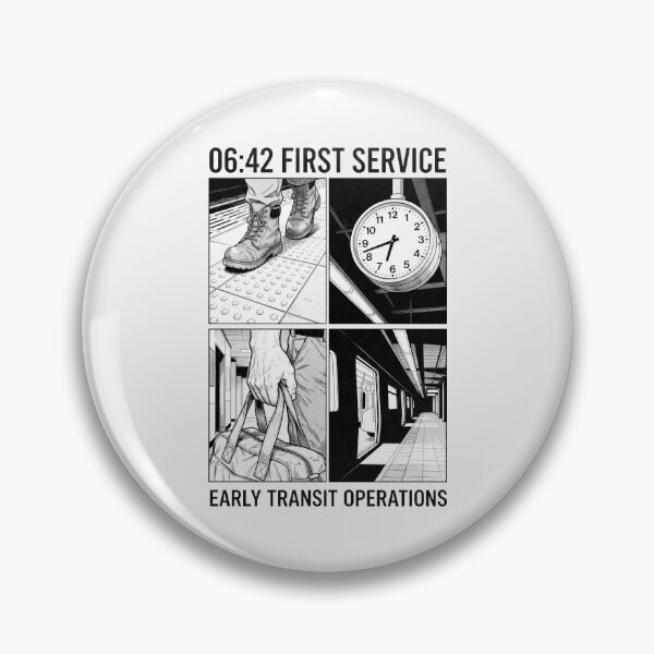 Item preview, Early Transit Operations 06:42 First Service Commuter Manga Art designed and sold by SplashTastic.