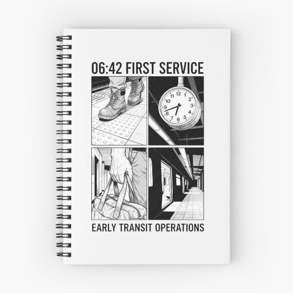 Item preview, Early Transit Operations 06:42 First Service Commuter Manga Art designed and sold by SplashTastic.