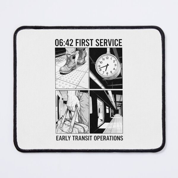 Item preview, Early Transit Operations 06:42 First Service Commuter Manga Art designed and sold by SplashTastic.