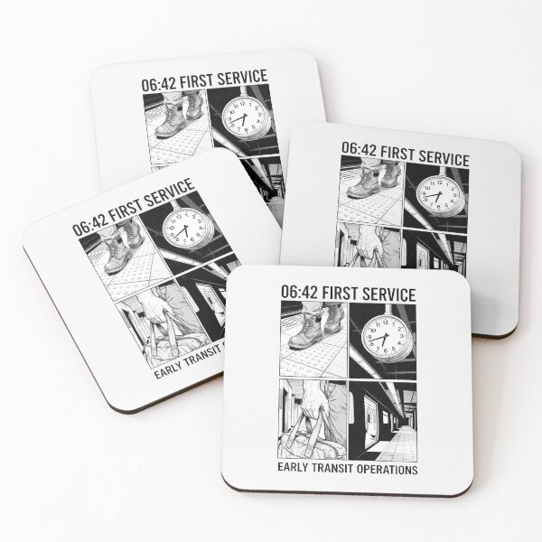Item preview, Early Transit Operations 06:42 First Service Commuter Manga Art designed and sold by SplashTastic.