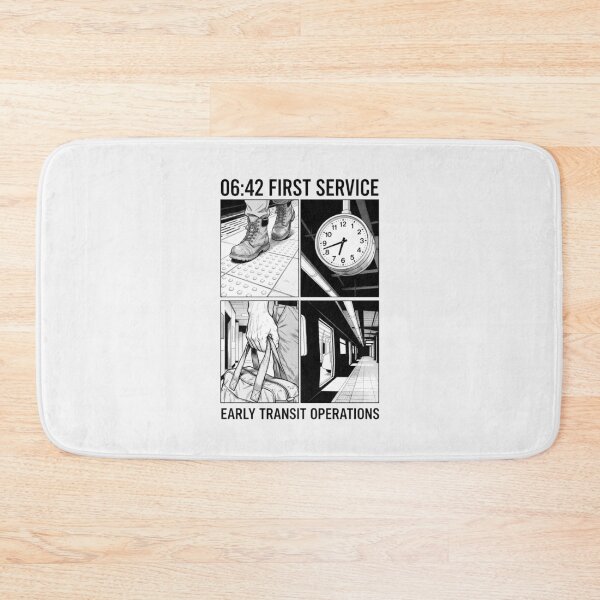 Item preview, Early Transit Operations 06:42 First Service Commuter Manga Art designed and sold by SplashTastic.