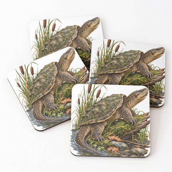 Item preview, Ancient River Guardian: Snapping Turtle Wildlife Illustration designed and sold by ZayCreates.