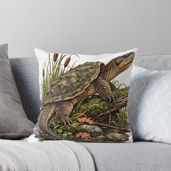 Item preview, Ancient River Guardian: Snapping Turtle Wildlife Illustration designed and sold by ZayCreates.