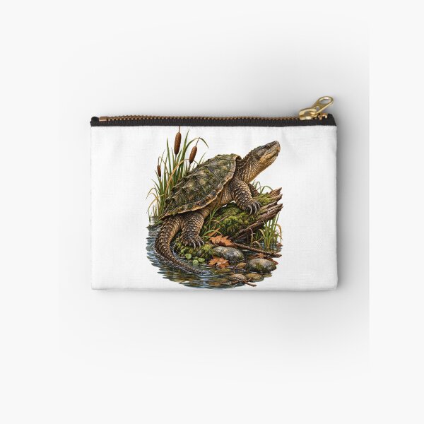 Item preview, Ancient River Guardian: Snapping Turtle Wildlife Illustration designed and sold by ZayCreates.