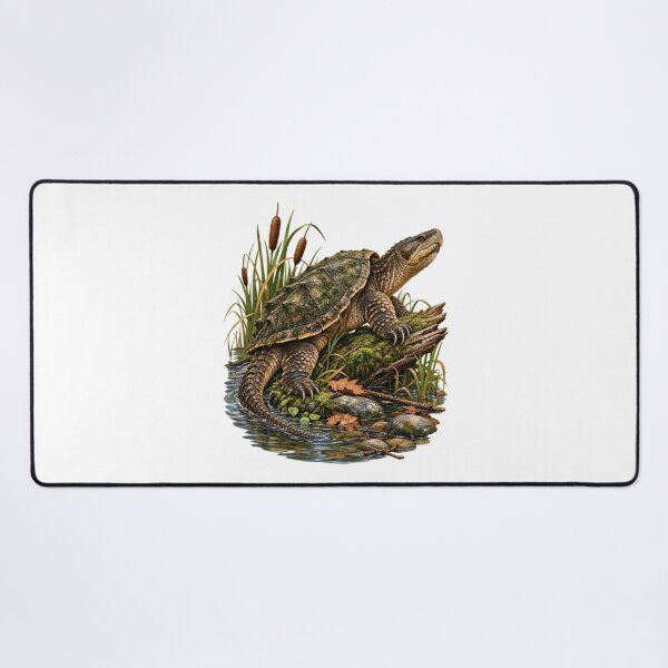 Item preview, Ancient River Guardian: Snapping Turtle Wildlife Illustration designed and sold by ZayCreates.