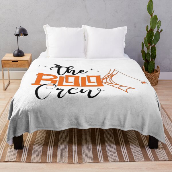 Item preview, The Boo Crew Halloween Spider Web Orange Art designed and sold by Custom Crest.