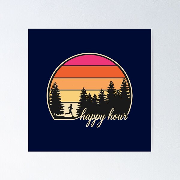 Item preview, Happy Hour Running Jogger Fitness Lover designed and sold by SofiBlair.
