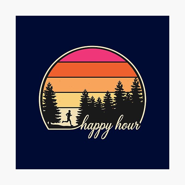 Item preview, Happy Hour Running Jogger Fitness Lover designed and sold by SofiBlair.