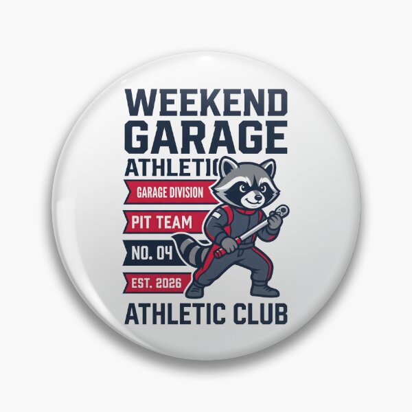 Item preview, Weekend Garage Athletic Club Pit Team Raccoon Mechanic designed and sold by SplashTastic.