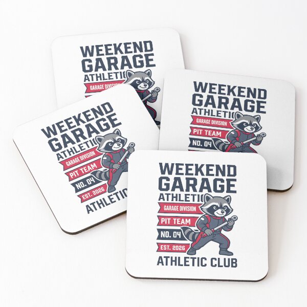 Item preview, Weekend Garage Athletic Club Pit Team Raccoon Mechanic designed and sold by SplashTastic.