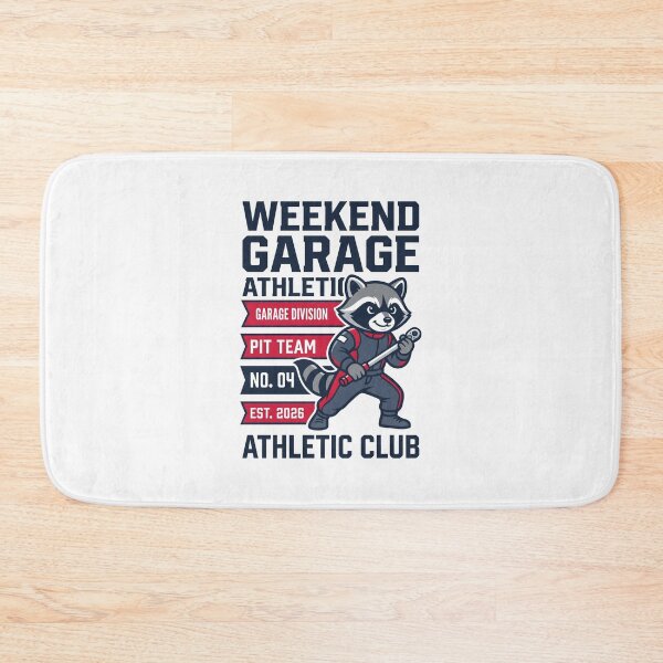 Item preview, Weekend Garage Athletic Club Pit Team Raccoon Mechanic designed and sold by SplashTastic.