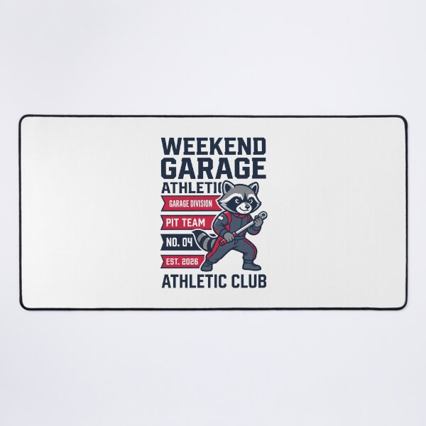 Item preview, Weekend Garage Athletic Club Pit Team Raccoon Mechanic designed and sold by SplashTastic.