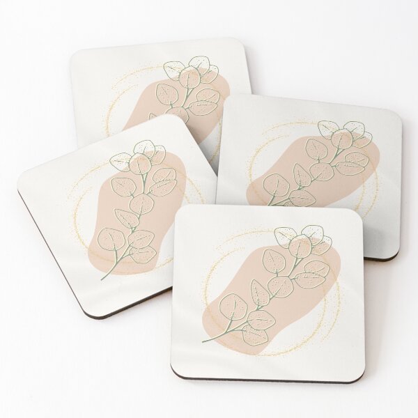 Item preview, Minimalist Eucalyptus Branch Wall Art, Neutral Botanical Print with Gold Accents designed and sold by Diseño que alegran tu día.