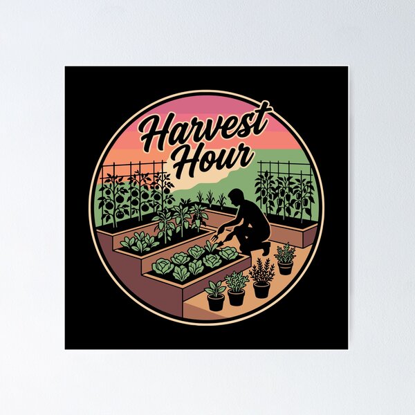 Item preview, Harvest Hour Gardener Plant Lover Home Garden designed and sold by PopStars1993.