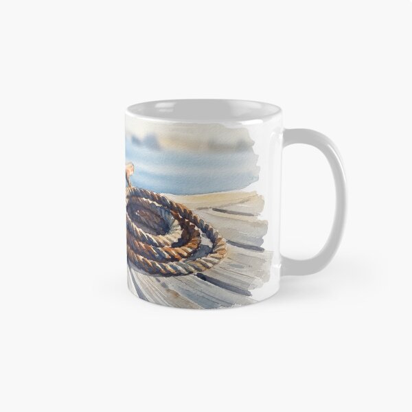 Item preview, Vintage Maritime Seaside Dock Watercolour  designed and sold by made by Golightly x.