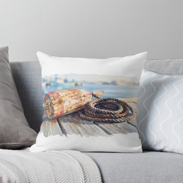 Item preview, Vintage Maritime Seaside Dock Watercolour  designed and sold by made by Golightly x.