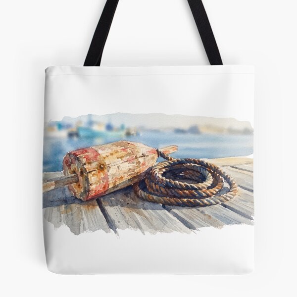 Item preview, Vintage Maritime Seaside Dock Watercolour  designed and sold by made by Golightly x.