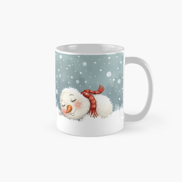 Item preview, Sleeping Snowman with Red Scarf in Winter Wonderland designed and sold by Connys Colorful World.