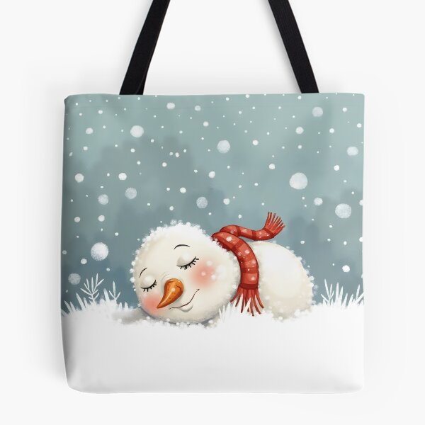 Item preview, Sleeping Snowman with Red Scarf in Winter Wonderland designed and sold by Connys Colorful World.