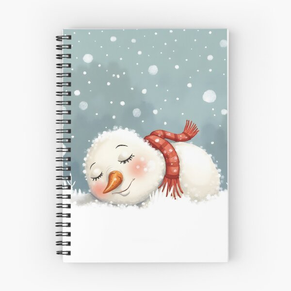 Item preview, Sleeping Snowman with Red Scarf in Winter Wonderland designed and sold by Connys Colorful World.