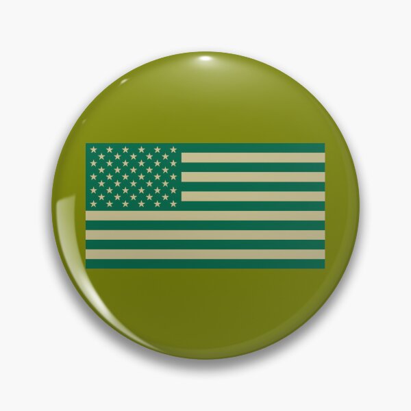 Item preview, Green and Gold American Flag designed and sold by Karate Octopus.