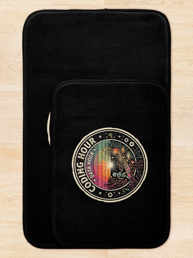 Thumbnail 5 of 6, Bath Mat, Coding Hour Data Hour Programmer Developer Data Scientist Software Engineering designed and sold by PopStars1993.