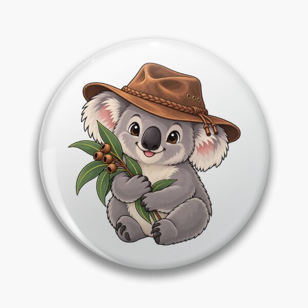 Item preview, Australian Koala Wearing Bush Hat designed and sold by Myra365Art.