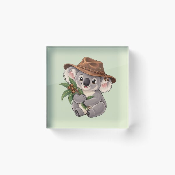 Item preview, Australian Koala Wearing Bush Hat designed and sold by Myra365Art.
