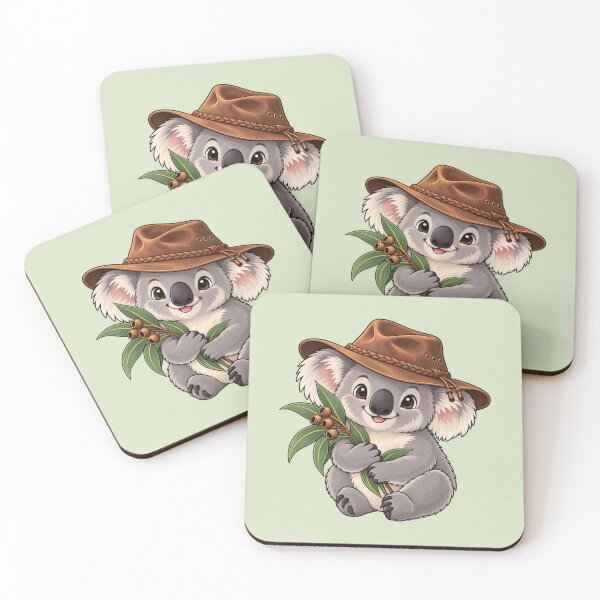 Item preview, Australian Koala Wearing Bush Hat designed and sold by Myra365Art.
