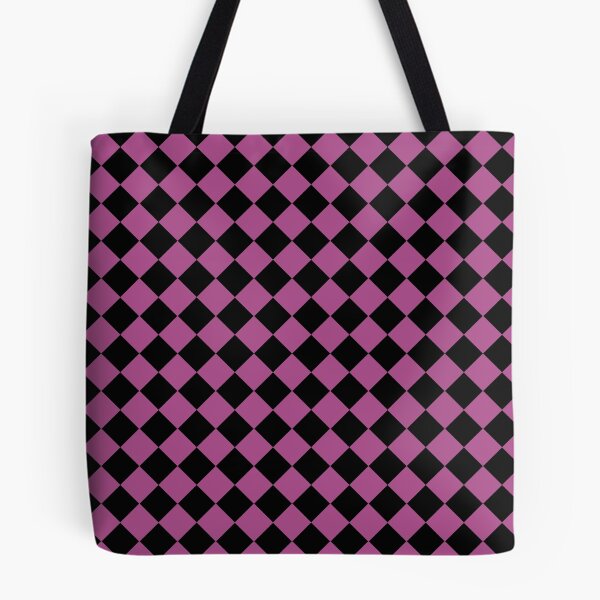 Item preview, Checker Diamond Pattern Purple Black designed and sold by ArtbyDebbieC.