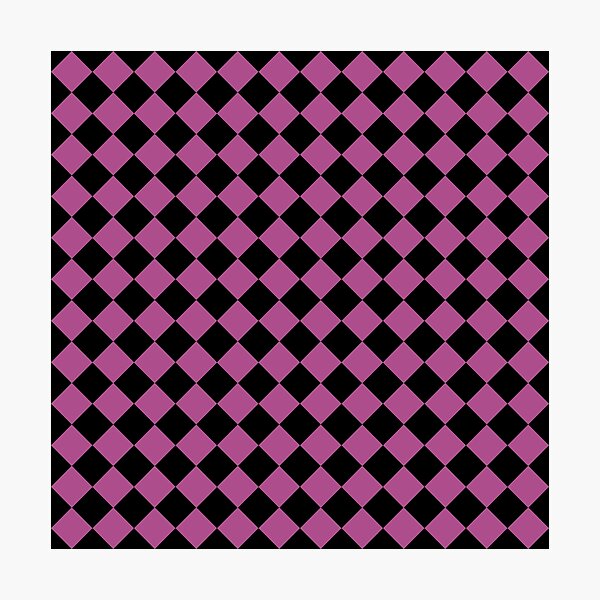Item preview, Checker Diamond Pattern Purple Black designed and sold by ArtbyDebbieC.