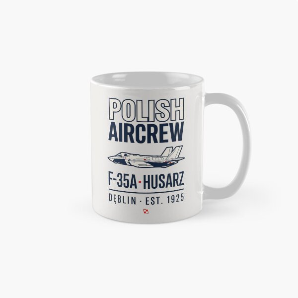 Item preview, Polish Aircrew F-35A Husarz Side View Fighter Jet Aviation designed and sold by SplashTastic.