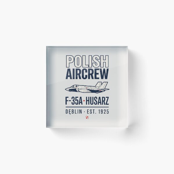 Item preview, Polish Aircrew F-35A Husarz Side View Fighter Jet Aviation designed and sold by SplashTastic.