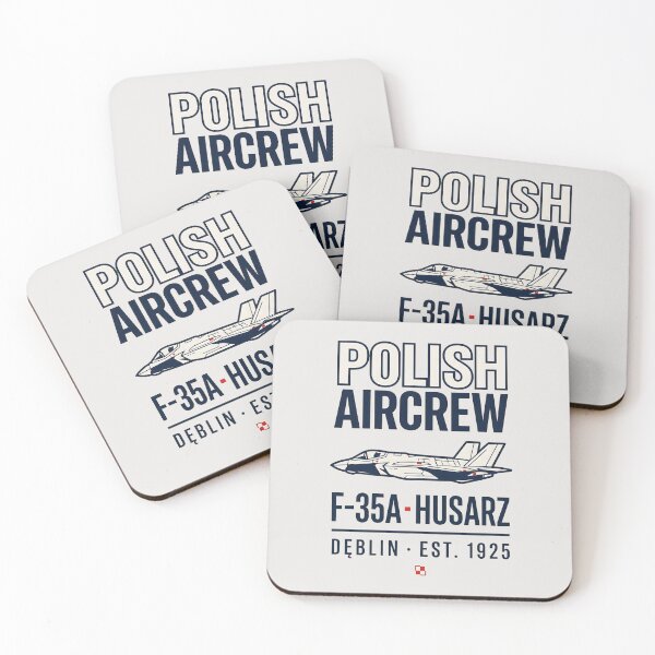 Item preview, Polish Aircrew F-35A Husarz Side View Fighter Jet Aviation designed and sold by SplashTastic.