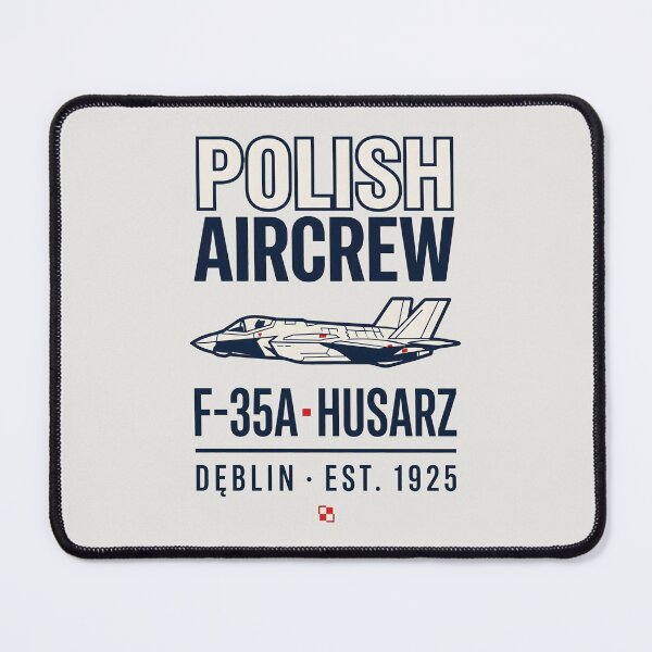Item preview, Polish Aircrew F-35A Husarz Side View Fighter Jet Aviation designed and sold by SplashTastic.